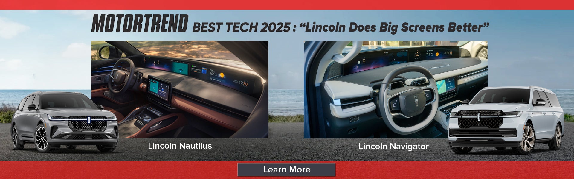 Lincoln wins 2025 Motortrend Best Tech Award