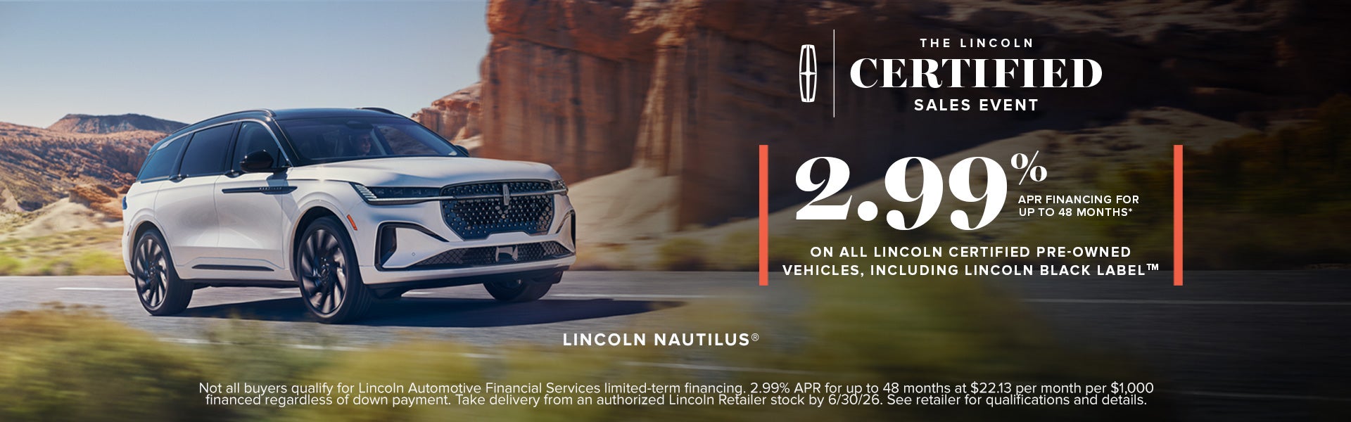 2.99% for 48 months - The Lincoln Certified Sales Event