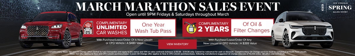 March Marathon Sale Benefits at North Park Lincoln at Dominion