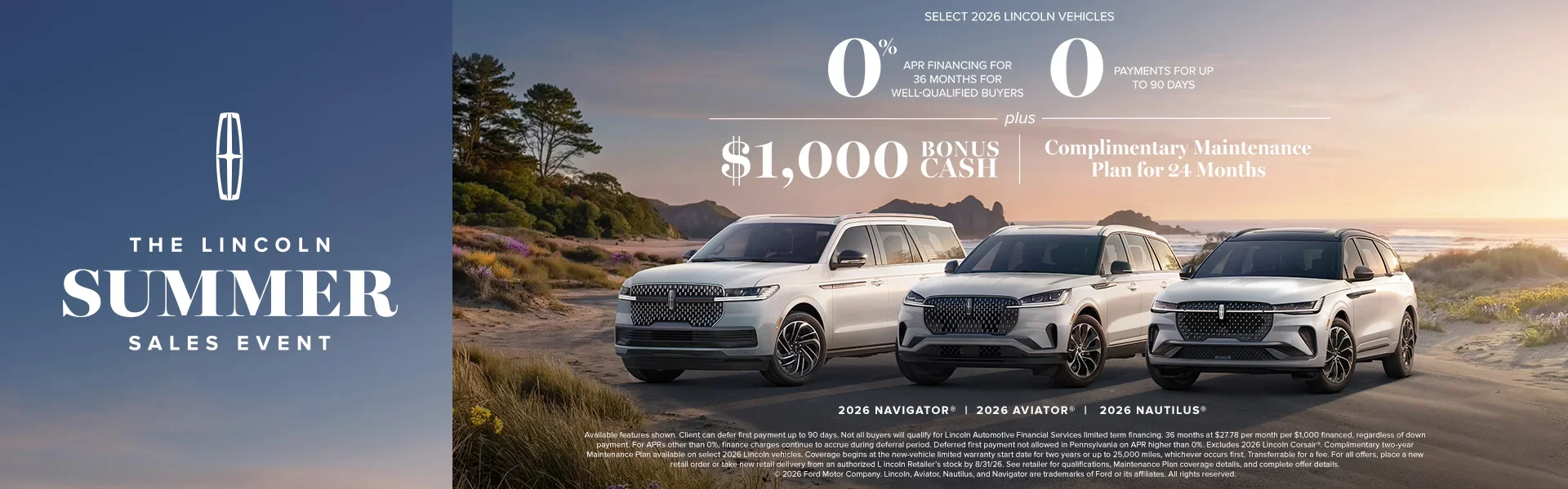 The Lincoln Summer Sales Event at Lincoln Dominion
