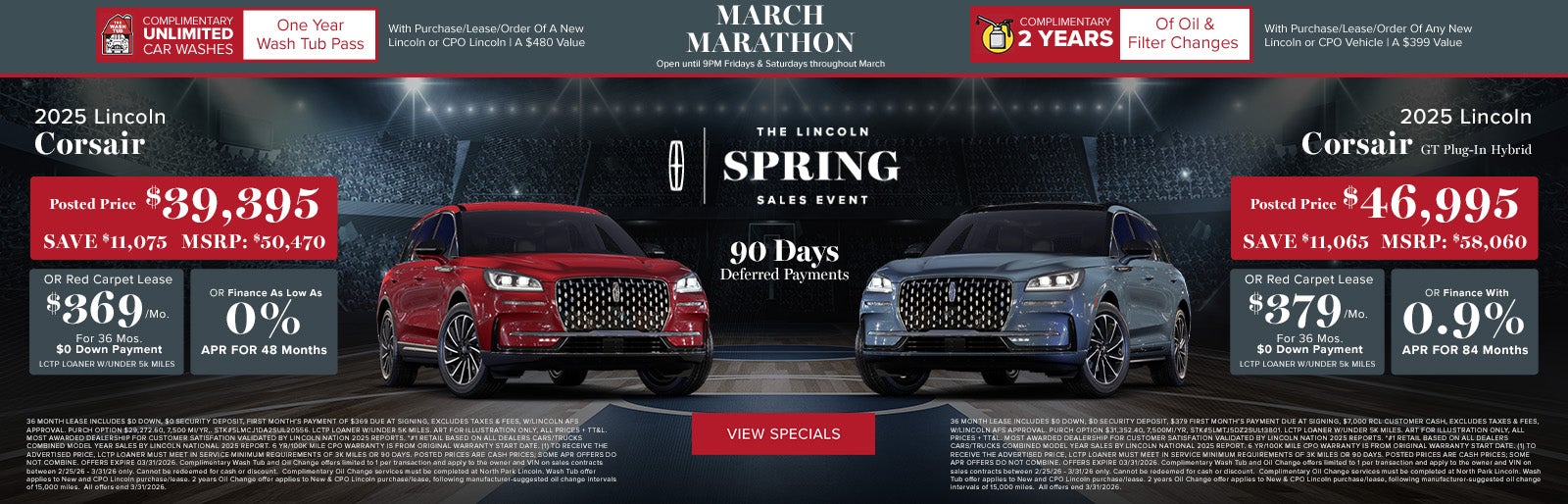 2025 Lincoln Corsair March 2026 Offers