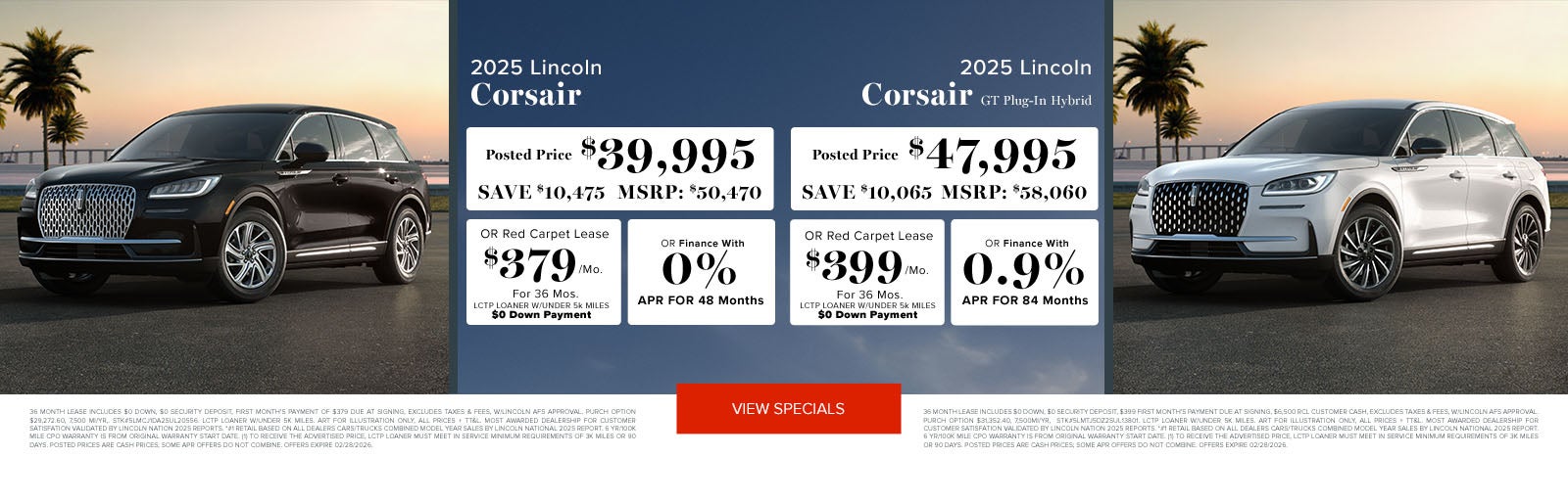 2025 Lincoln Corsair February 2026 Offers