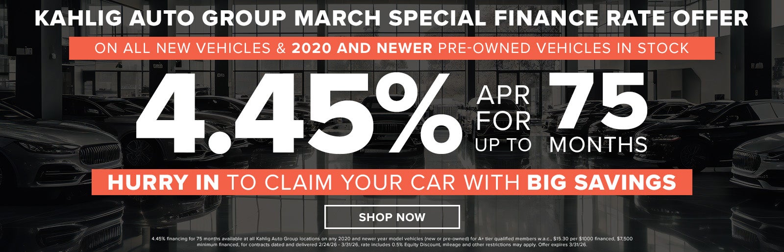 Get 4.45% financing for 75 months at NP Lincoln Dominion