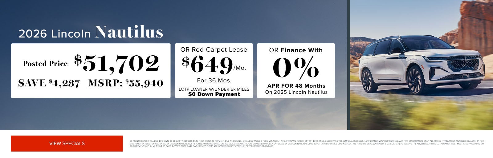 2025 Lincoln Nautilus Wish February 2026 Offers