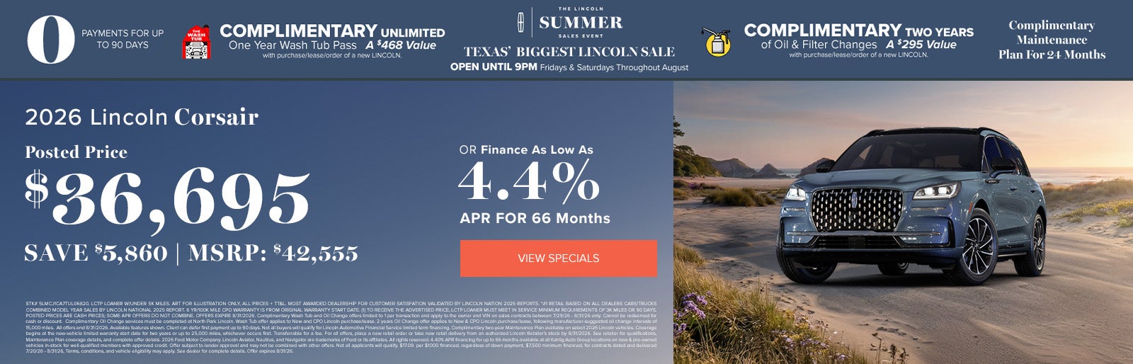 2026 Lincoln Corsair July Deals at Lincoln Dominion