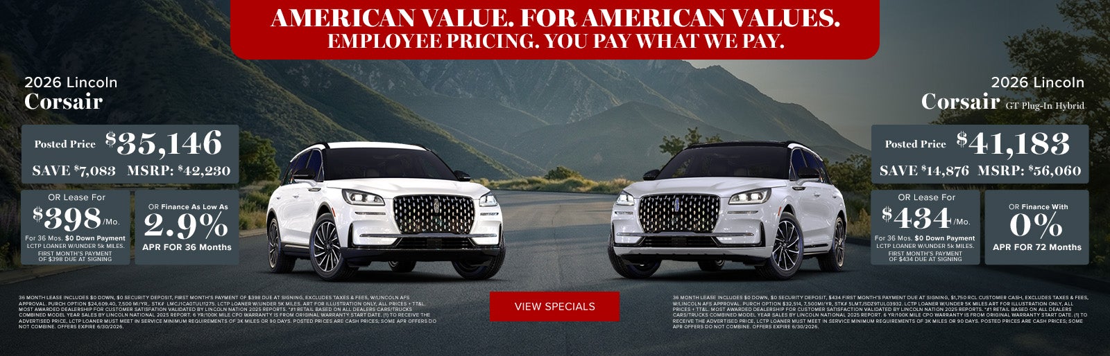 2026 Lincoln Corsair Employee Pricing at Lincoln Dominion