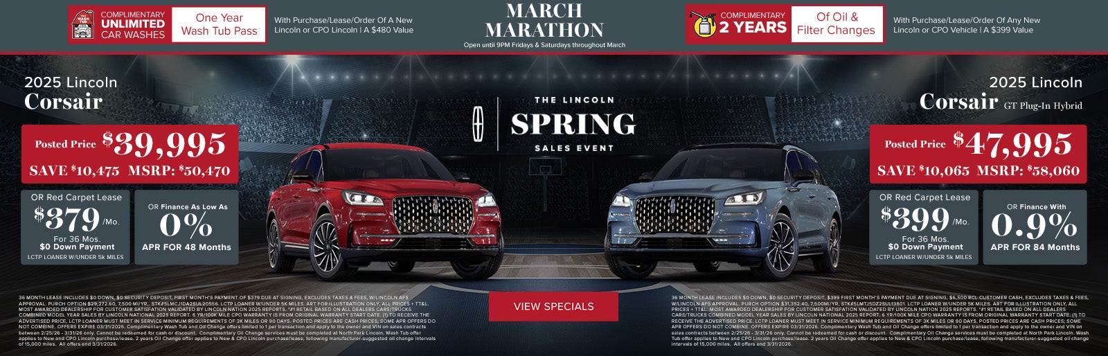 2025 Lincoln Corsair March 2026 Offers