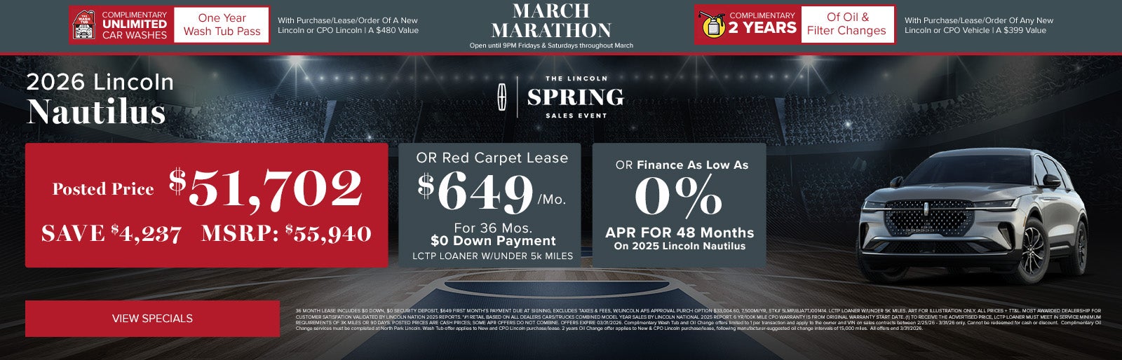 2025 Lincoln Nautilus Wish March 2026 Offers