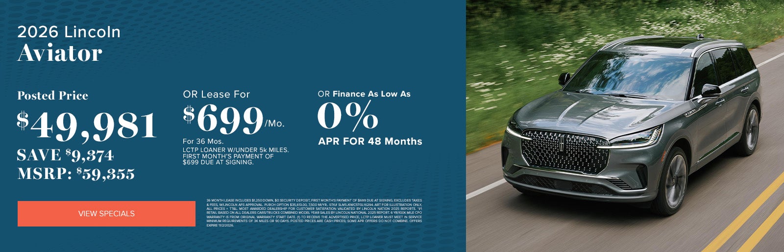 2026 Lincoln Aviator October Deals at Lincoln Dominion