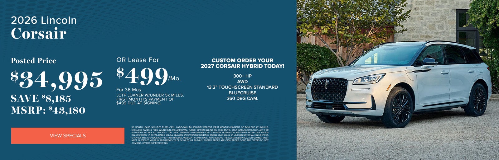2026 Lincoln Corsair October Deals at Lincoln Dominion