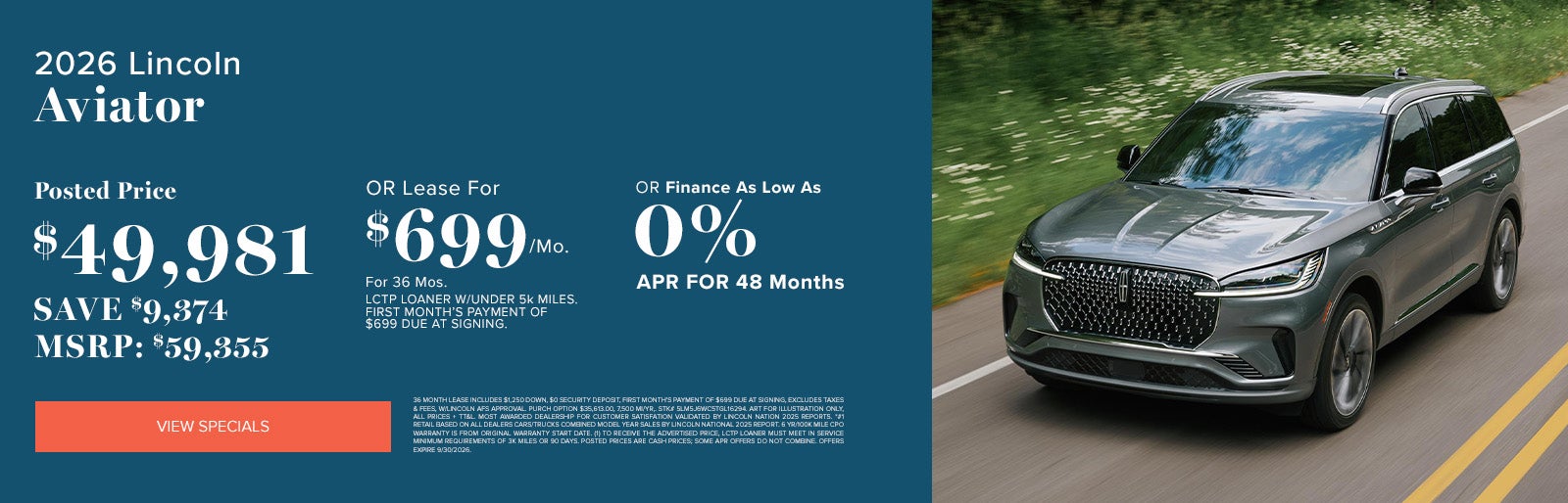 2026 Lincoln Aviator September Deals at Lincoln Dominion