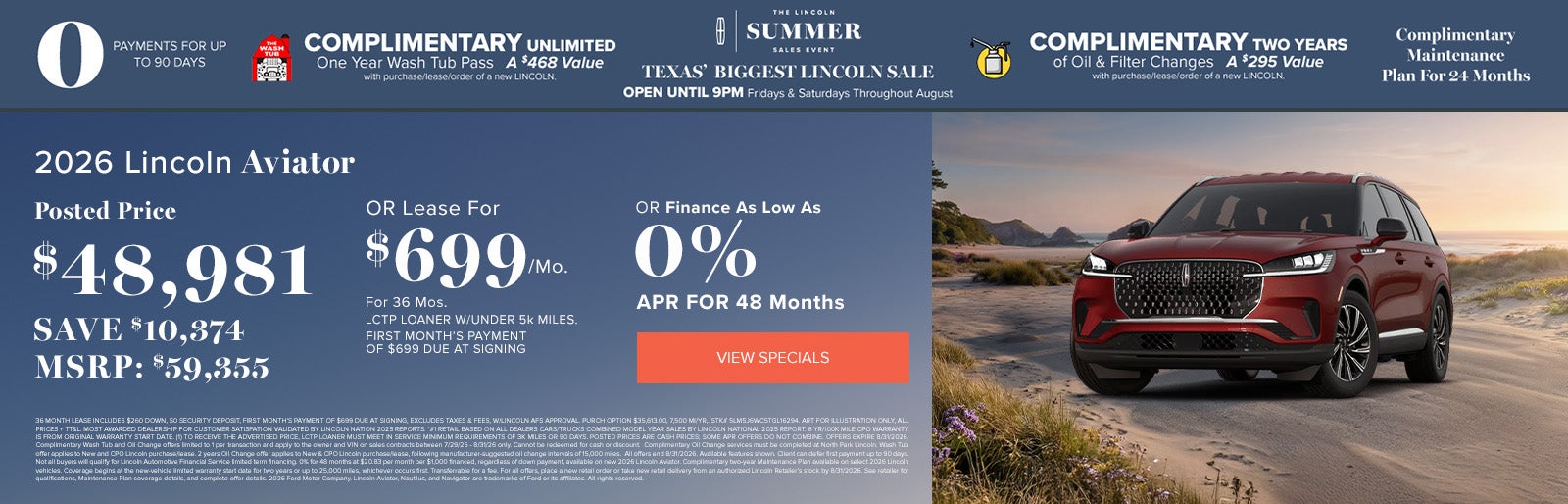 2026 Lincoln Aviator July Deals at Lincoln Dominion