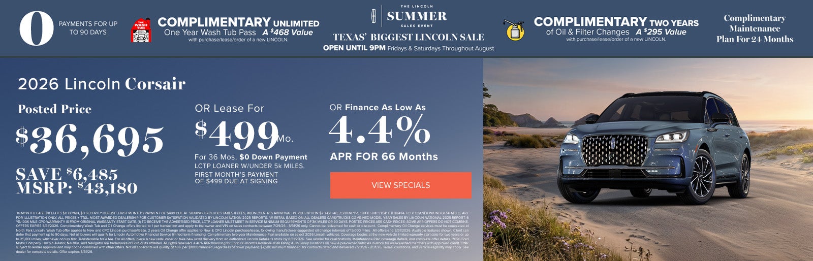 2026 Lincoln Corsair July Deals at Lincoln Dominion