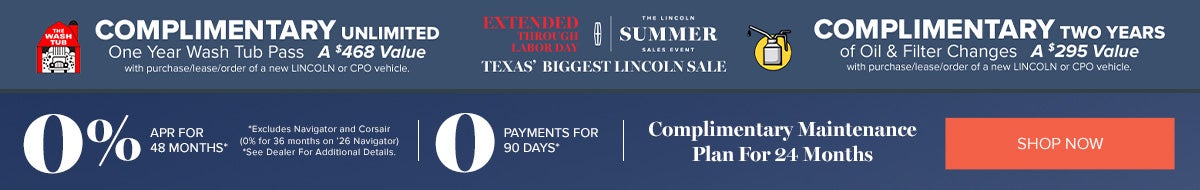 The Lincoln Summer Sales Event at Lincoln Dominion