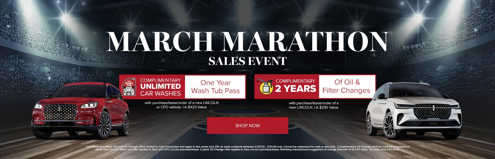 Lincoln Dominion March Marathon Specials